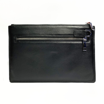 Vyrinis clutch iš Nappa odos, voratinklio raštas, pirmo sluoksnio karvės odos, užtrauktukas, horizontali kvadratinė forma