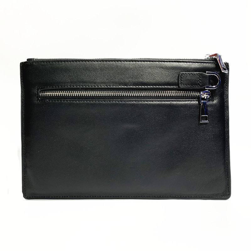 Vyrinis clutch iš Nappa odos, voratinklio raštas, pirmo sluoksnio karvės odos, užtrauktukas, horizontali kvadratinė forma
