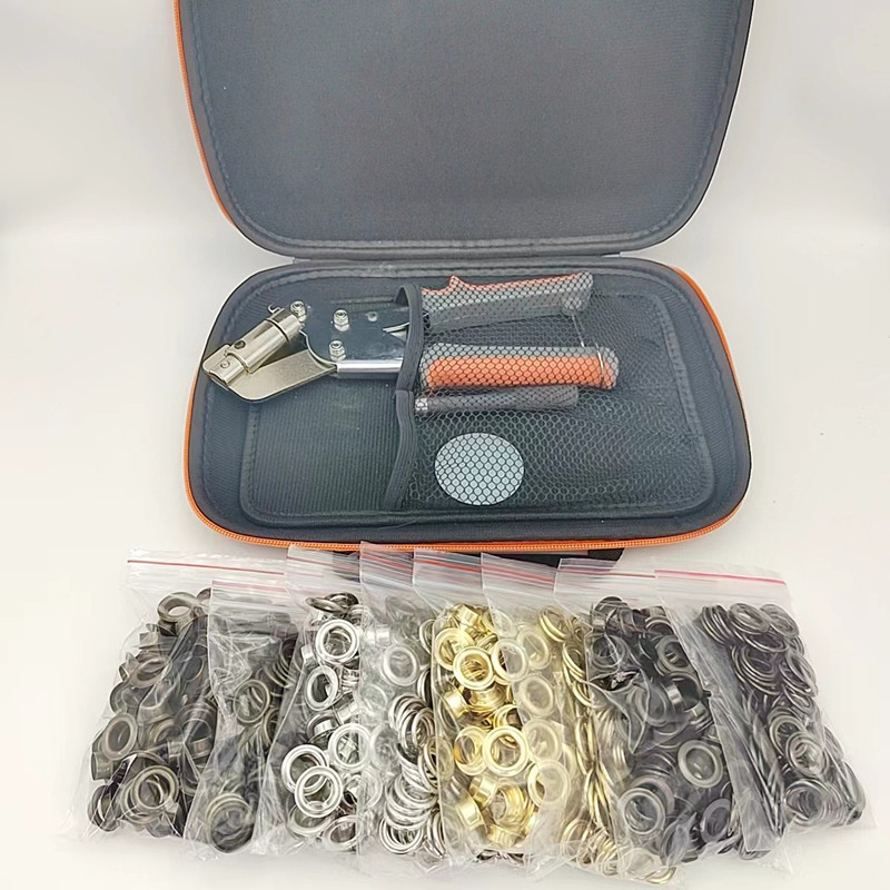 Σετ εργαλείων εγκατάστασης eyelet από σίδηρο για παλτά, παπούτσια, σκηνές, καπέλα, ζώνες και τσάντες – περιλαμβάνει εργαλειοθήκη