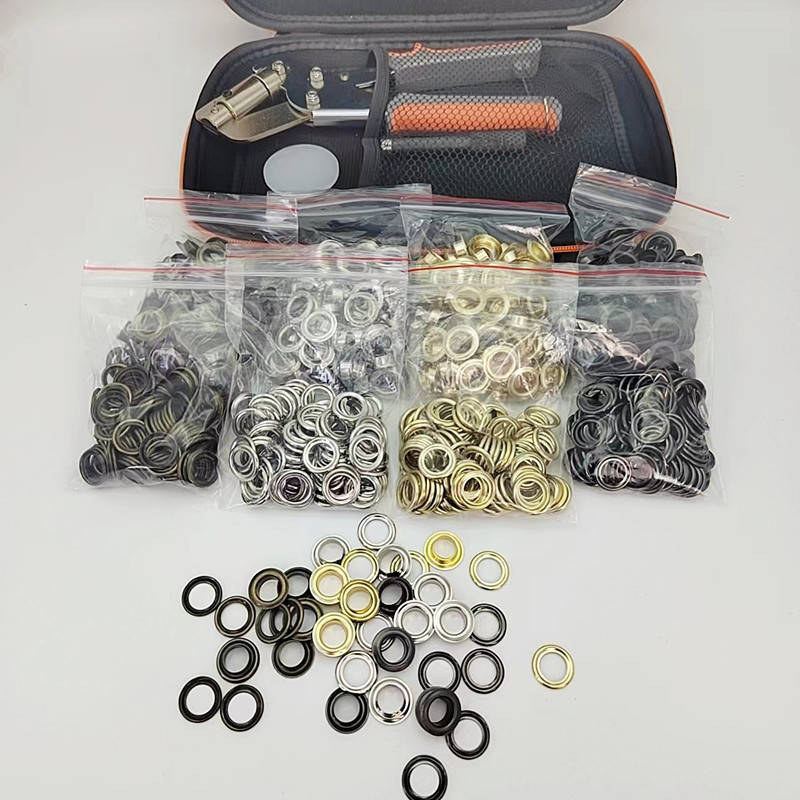 Σετ εργαλείων εγκατάστασης eyelet από σίδηρο για παλτά, παπούτσια, σκηνές, καπέλα, ζώνες και τσάντες – περιλαμβάνει εργαλειοθήκη