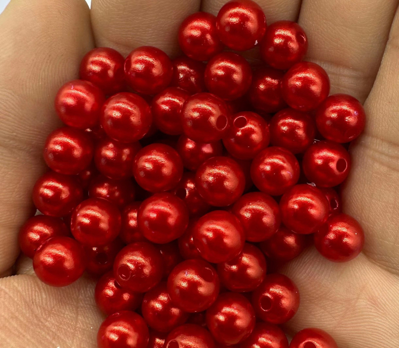 ABS имитационни перлени мъниста за облекло, мъниста с права дупка, DIY аксесоари за гривни и колие, повърхност с печена боя