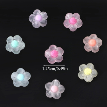 Ακρυλικές χάντρες με μοτίβο λουλουδιών για DIY βραχιόλι, ματ φινίρισμα, επεξεργασία βαφής κατά το ψήσιμο, έτοιμες για ιδιωτική ετικέτα