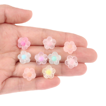 Ακρυλικές χάντρες με μοτίβο λουλουδιών για DIY βραχιόλι, ματ φινίρισμα, επεξεργασία βαφής κατά το ψήσιμο, έτοιμες για ιδιωτική ετικέτα