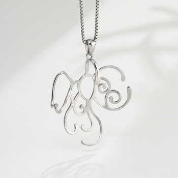 Κενός δέχτης για κολιέ 925 ασήμι, ηλεκτροπλατινοποίηση, Madman Silversmith, στυλ Εθνικός Άνεμος, Ρετρό Λογοτεχνίας και Τέχνης