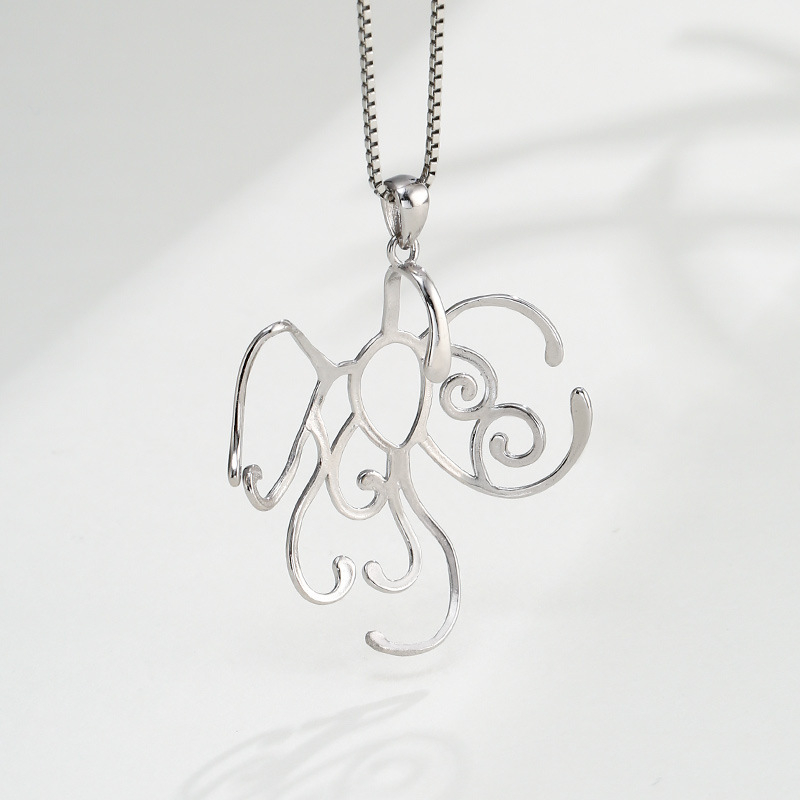 Κενός δέχτης για κολιέ 925 ασήμι, ηλεκτροπλατινοποίηση, Madman Silversmith, στυλ Εθνικός Άνεμος, Ρετρό Λογοτεχνίας και Τέχνης