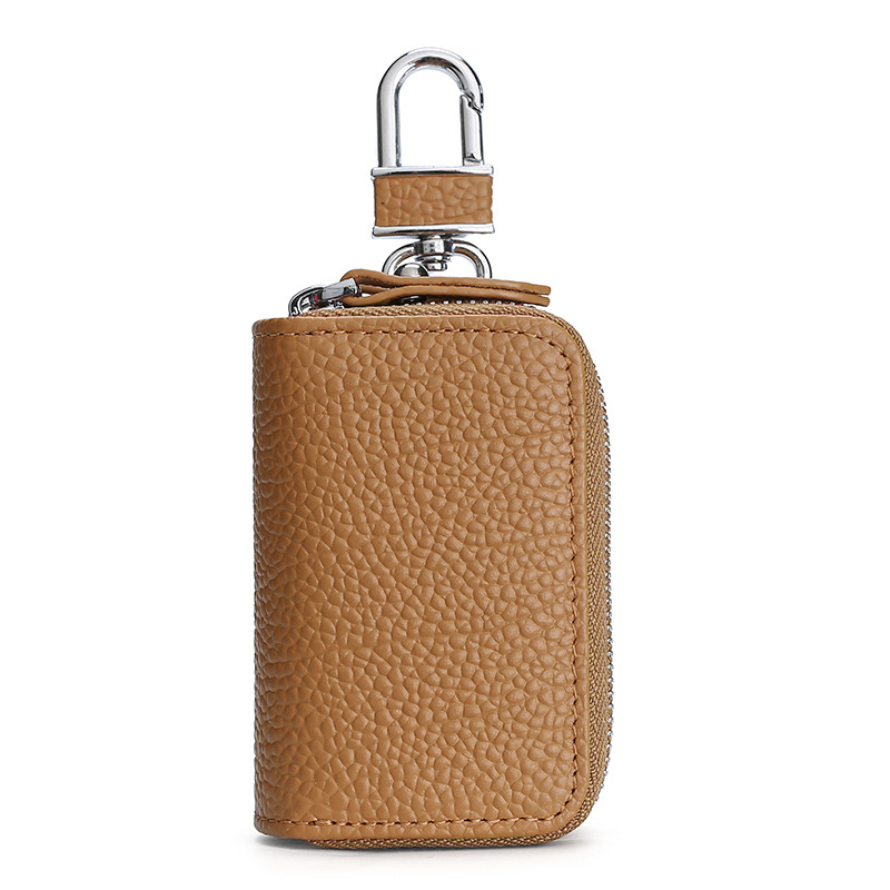 General autókulcs tok: multifunkcionális dupla cipzár, felső réteg marhabőr, retro derék dizájn, modell TP-9032, Qingyu