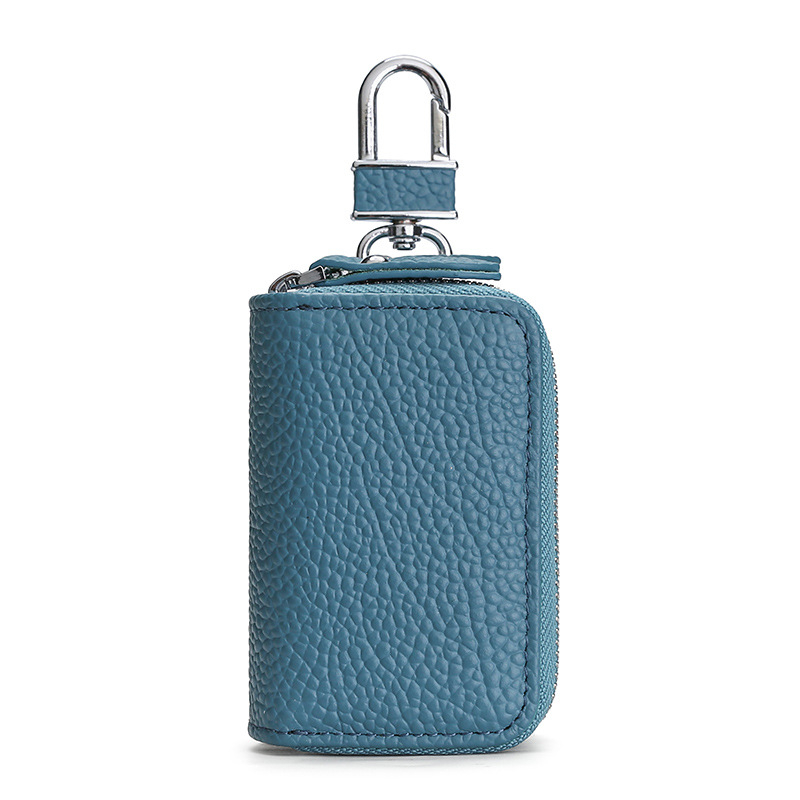 General autókulcs tok: multifunkcionális dupla cipzár, felső réteg marhabőr, retro derék dizájn, modell TP-9032, Qingyu