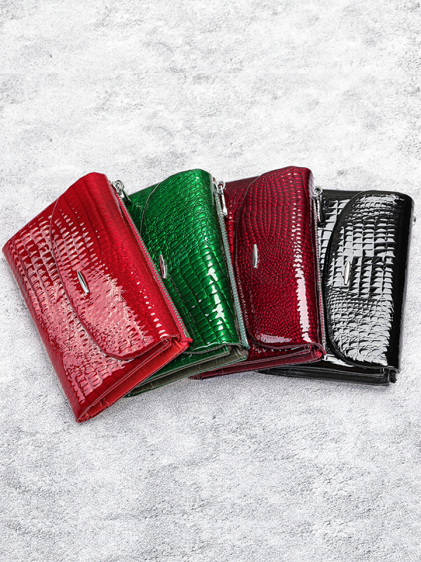 Marute ženski novčanik od prave kože – prvi sloj goveđe kože, otporan na habanje, Stil: osvježavajući i sladak, podstava poliester-pamučna