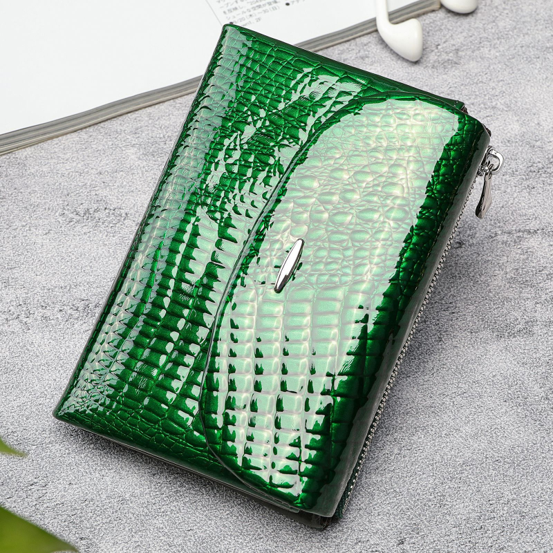 Marute ženski novčanik od prave kože – prvi sloj goveđe kože, otporan na habanje, Stil: osvježavajući i sladak, podstava poliester-pamučna