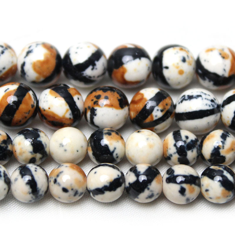 YOUTH CADENCE кръгли свободни мъниста от дъждовен камък, обработени чрез шлайфане, рязане и полиране, произход Yiwu