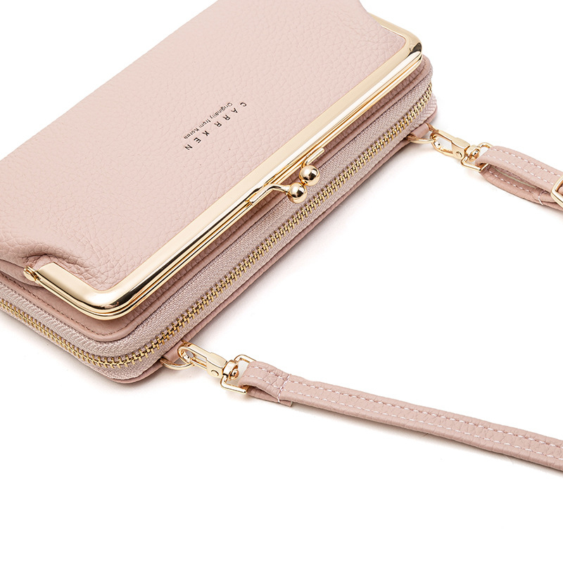 CarrKen/Kyle Kane Mobiliojo telefono krepšys – PU oda, užtrauktukas, horizontalaus kvadrato formos, kortelių skyriai