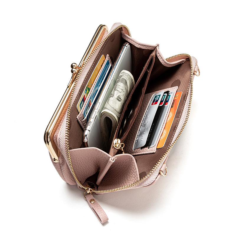 CarrKen/Kyle Kane Mobiliojo telefono krepšys – PU oda, užtrauktukas, horizontalaus kvadrato formos, kortelių skyriai