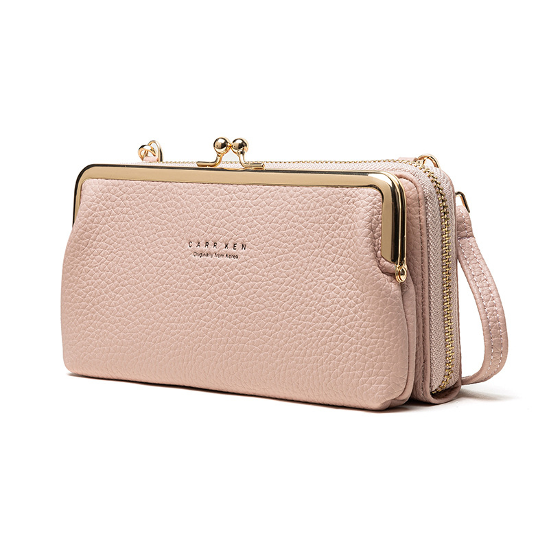 CarrKen/Kyle Kane Mobiliojo telefono krepšys – PU oda, užtrauktukas, horizontalaus kvadrato formos, kortelių skyriai