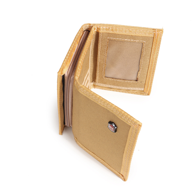 Canvas pénztárca uniszex, Velcro zárás, függőleges négyzetes kialakítás, testreszabható logó