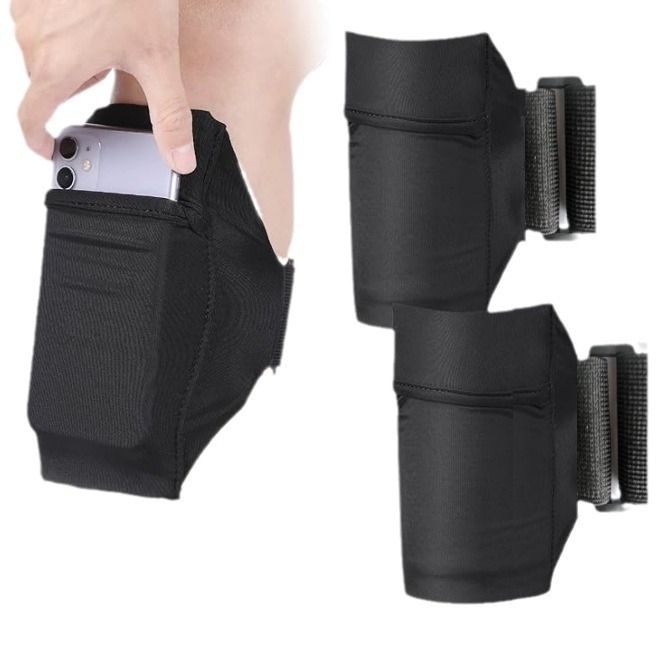 Unisex išorinė kojos kišeninė rankinė su telefono kišene, kvėpuojanti ultra lengva diving cloth medžiaga su nailonu pamušalu, skirta dviračių sportui ir bėgiojimui.
