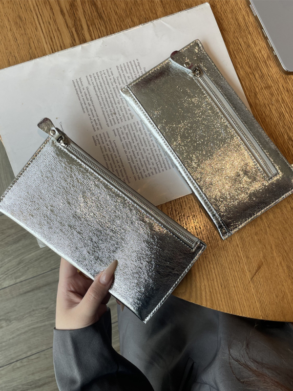 Admire Hosszú Női Pénztárca Valódi Bőrből Telefontokkal (Első Réteg Marhbőrből, Városi Minimalista Stílus, Egyszínű Mintázat, Belső Poliészter-Pamut Bélés)