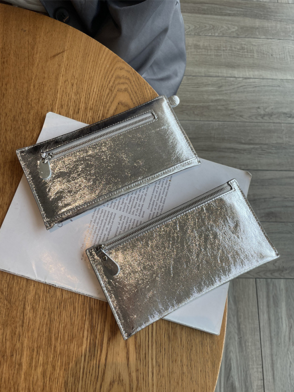 Admire Hosszú Női Pénztárca Valódi Bőrből Telefontokkal (Első Réteg Marhbőrből, Városi Minimalista Stílus, Egyszínű Mintázat, Belső Poliészter-Pamut Bélés)