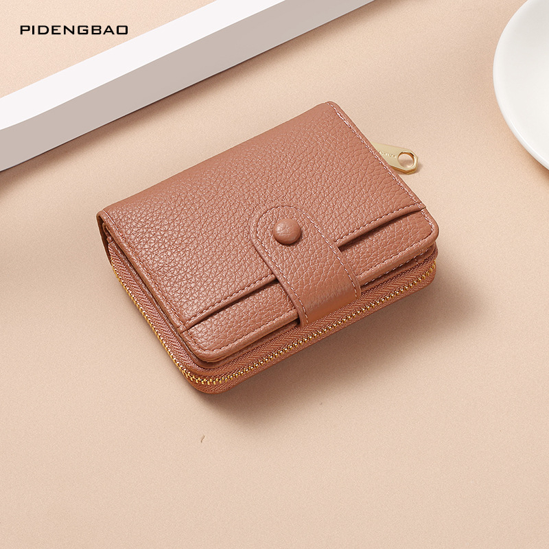 Дамски къс портфейл с катарама в японски стил, PU материал, марка Janus, аниме карикатура мотив, свеж и сладък стил