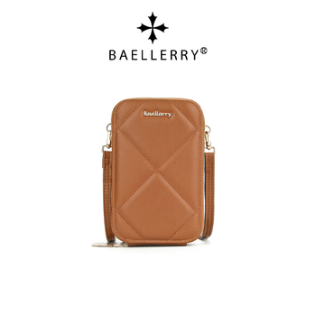 Baellerry женска чанта за мобилен телефон, PU кожа, цип, вертикална квадратна форма, урбан стил
