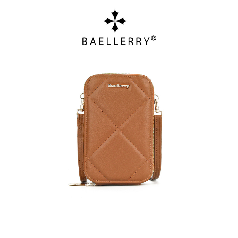 Baellerry Moterų išmaniojo telefono dėklas - PU oda, užtrauktukas, vertikalus kvadratinis siluetas, miesto minimalistinis stilius