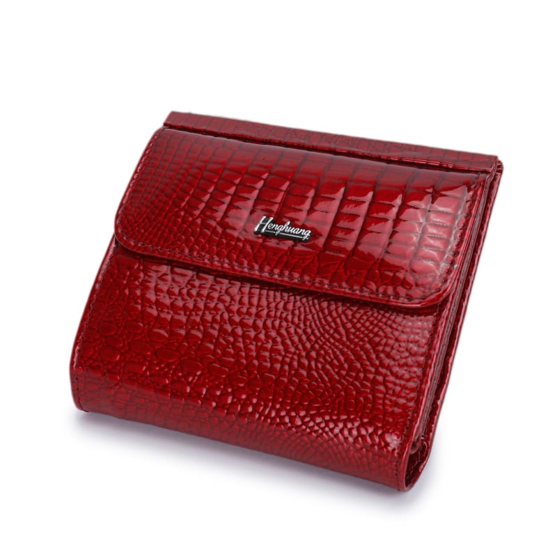 Μίνι πορτοφόλι για κάρτες από γνήσιο δέρμα HENGHUANG – δέρμα πρώτης στρώσης, επένδυση από γνήσιο δέρμα