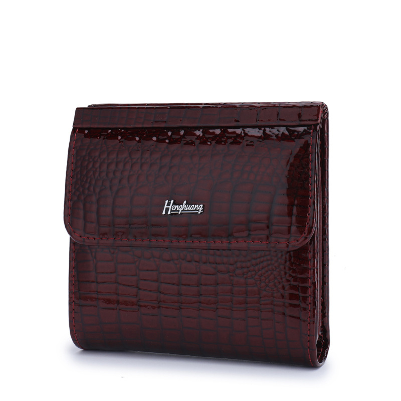 Μίνι πορτοφόλι για κάρτες από γνήσιο δέρμα HENGHUANG – δέρμα πρώτης στρώσης, επένδυση από γνήσιο δέρμα
