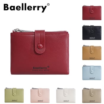 Női pénztárca kártyatartóval, PU bőr, kétoldalas cipzár, városi egyszerű stílus, poliészter bélés