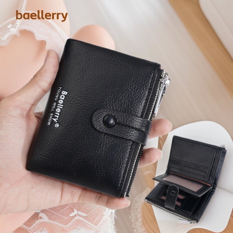 Női pénztárca kártyatartóval, PU bőr, kétoldalas cipzár, városi egyszerű stílus, poliészter bélés