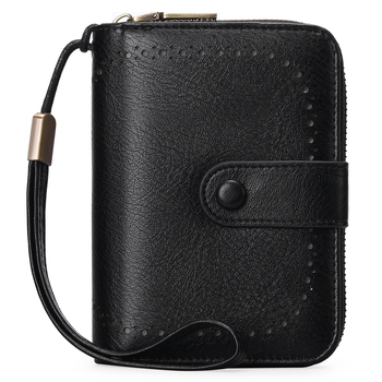 Női pénztárca kártyatartóval, retro wax bőr, többfunkciós pénztárca – modell 8808, SENDEFN, PU bőr, bélés poliészter, lopás elleni funkció