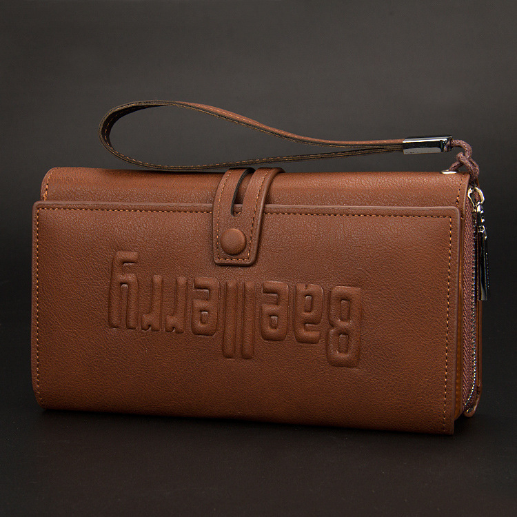 Baellerry vīriešu klutch soma — PU āda, biznesa brauciena stils, liela ietilpība, nodilumizturīga un izplešama