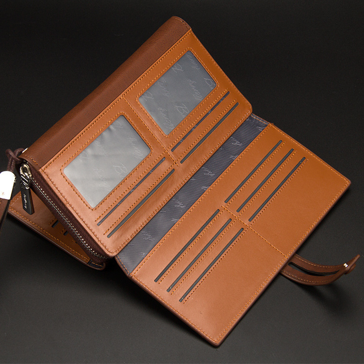 Baellerry vīriešu klutch soma — PU āda, biznesa brauciena stils, liela ietilpība, nodilumizturīga un izplešama