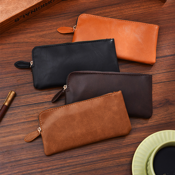 Унисекс дълъг портфейл с цип - PU кожа, геометричен принт, водоустойчив, разширяеми джобове за карти, Пролет 2025