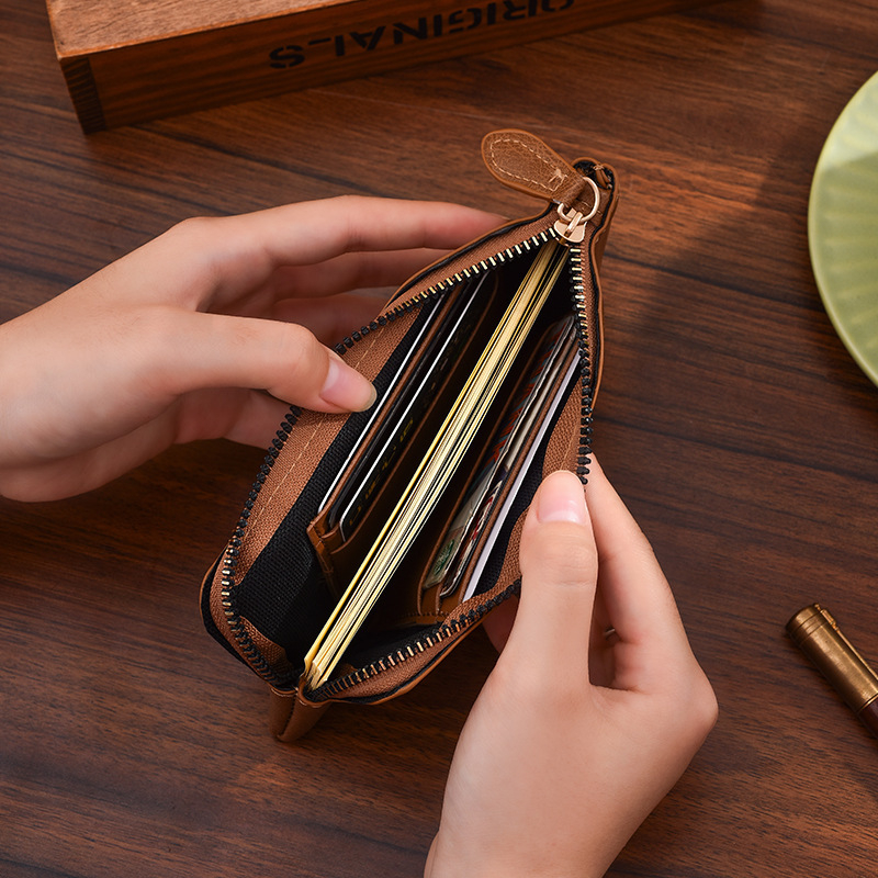 Uniszex hosszú cipzáras pénztárca - PU bőr, geometriai mintázat, vízálló, bővíthető kártyahelyek, 2025 tavasz