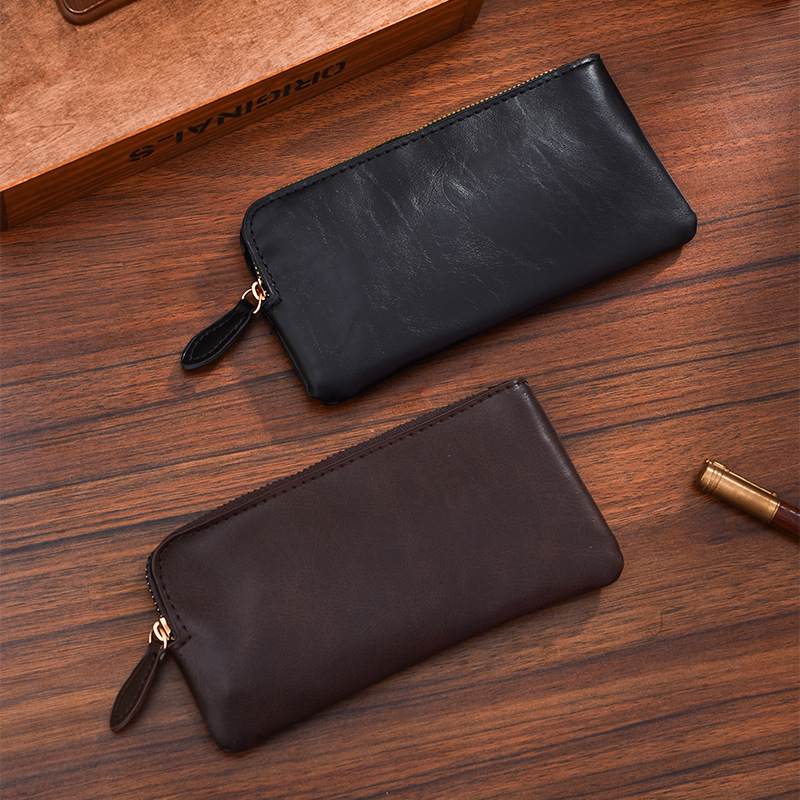 Uniszex hosszú cipzáras pénztárca - PU bőr, geometriai mintázat, vízálló, bővíthető kártyahelyek, 2025 tavasz