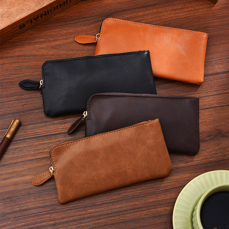 Uniszex hosszú cipzáras pénztárca - PU bőr, geometriai mintázat, vízálló, bővíthető kártyahelyek, 2025 tavasz