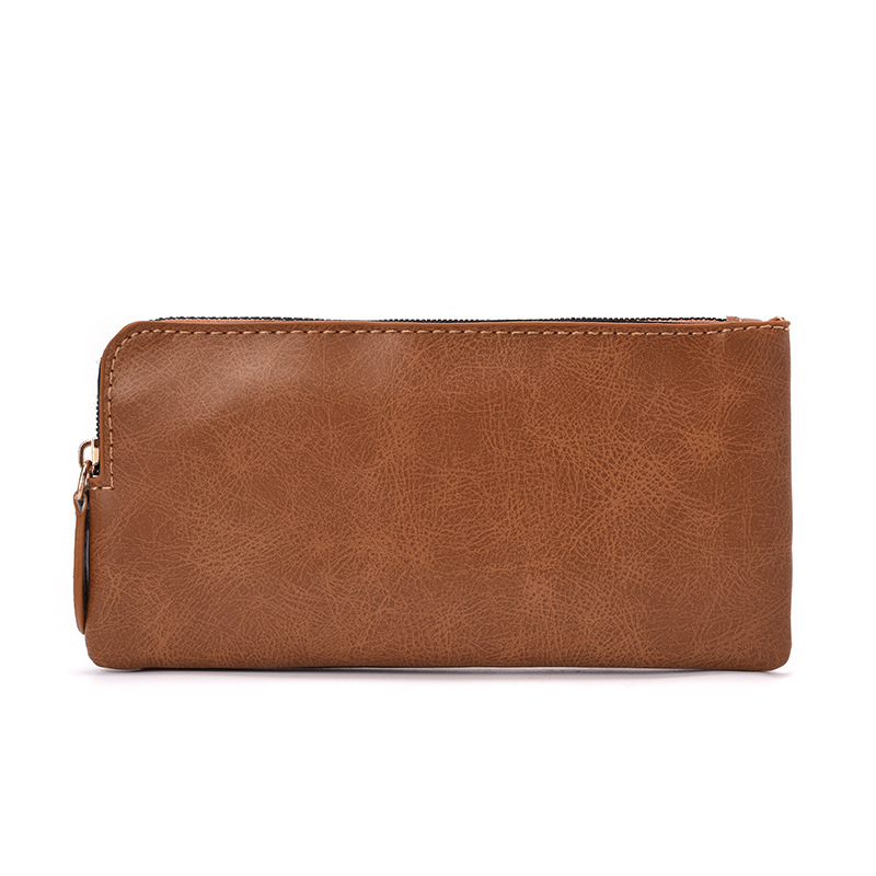 Uniszex hosszú cipzáras pénztárca - PU bőr, geometriai mintázat, vízálló, bővíthető kártyahelyek, 2025 tavasz