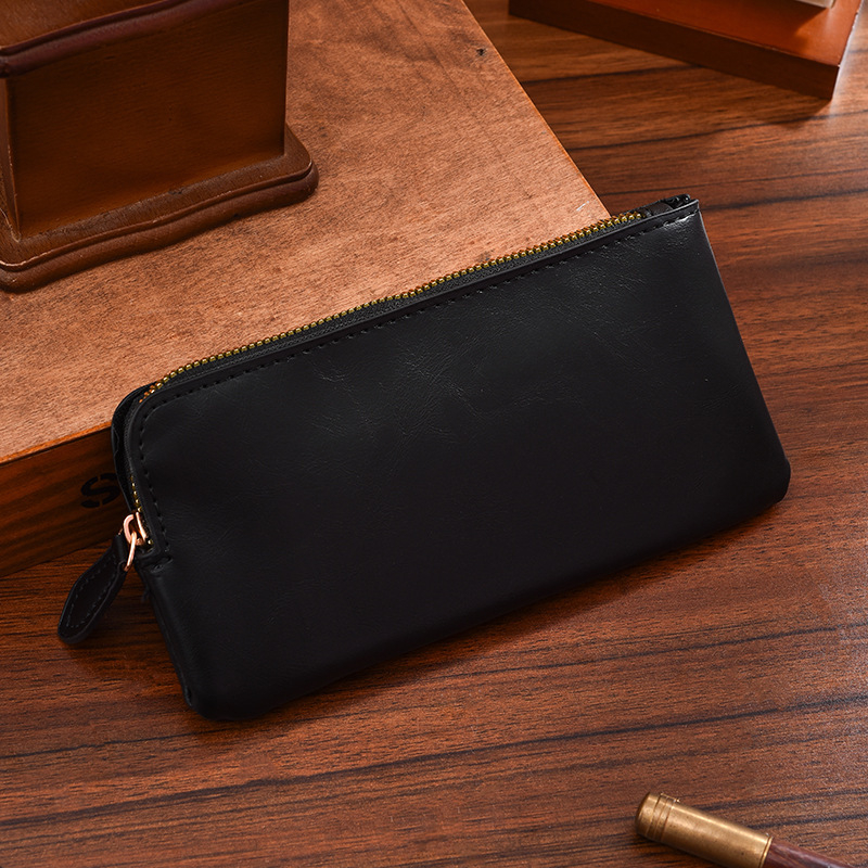 Uniszex hosszú cipzáras pénztárca - PU bőr, geometriai mintázat, vízálló, bővíthető kártyahelyek, 2025 tavasz