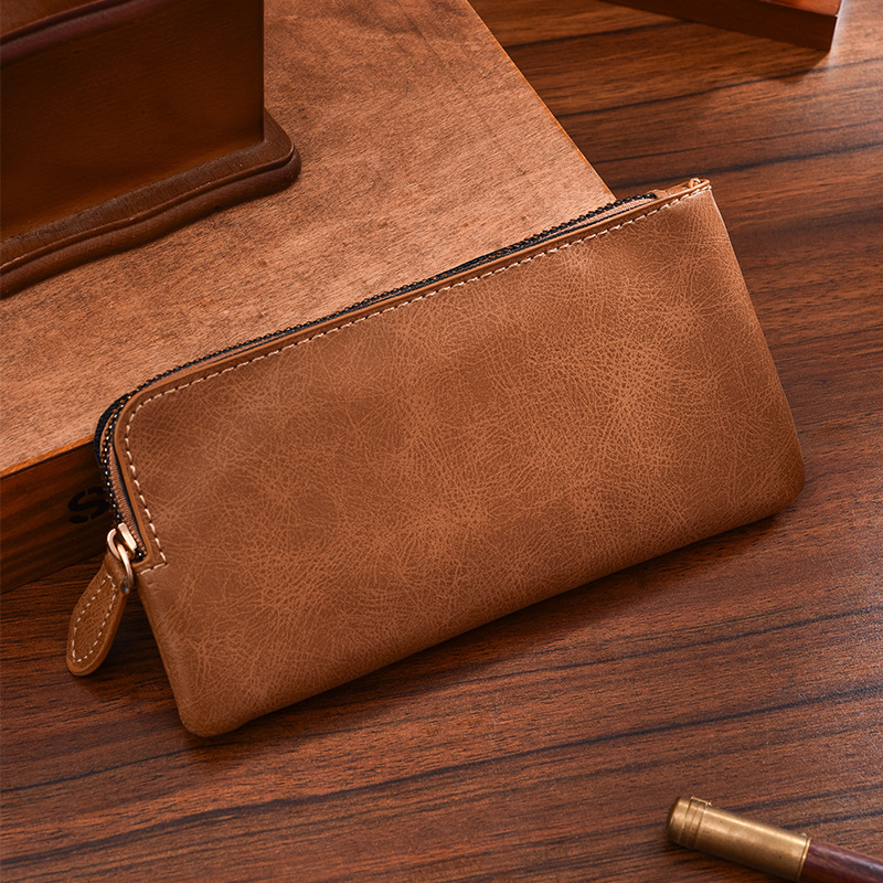 Uniszex hosszú cipzáras pénztárca - PU bőr, geometriai mintázat, vízálló, bővíthető kártyahelyek, 2025 tavasz