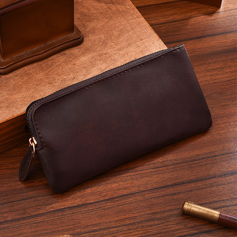 Uniszex hosszú cipzáras pénztárca - PU bőr, geometriai mintázat, vízálló, bővíthető kártyahelyek, 2025 tavasz