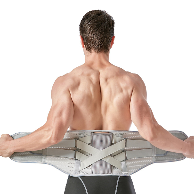 Deréktámasz öv levehető acéllemezzel – lélegző, széles, edzéshez és hegymászáshoz