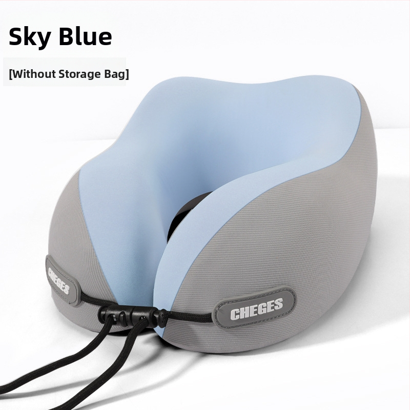 Chegeshi U-formas ceļojumu kakla spilvens ar memory foam pildījumu, ārējais materiāls – sintētiskas šķiedras, vissezonu lietošanai, oriģinālais stils