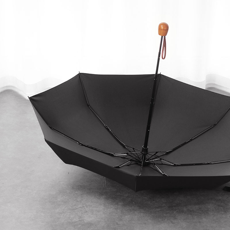 OLYCAT umbrelă pentru soare și ploaie cu 8 brațe, schelet din aliaj, rezistentă la vânt, țesătură fără adeziv (impact), mâner din lemn