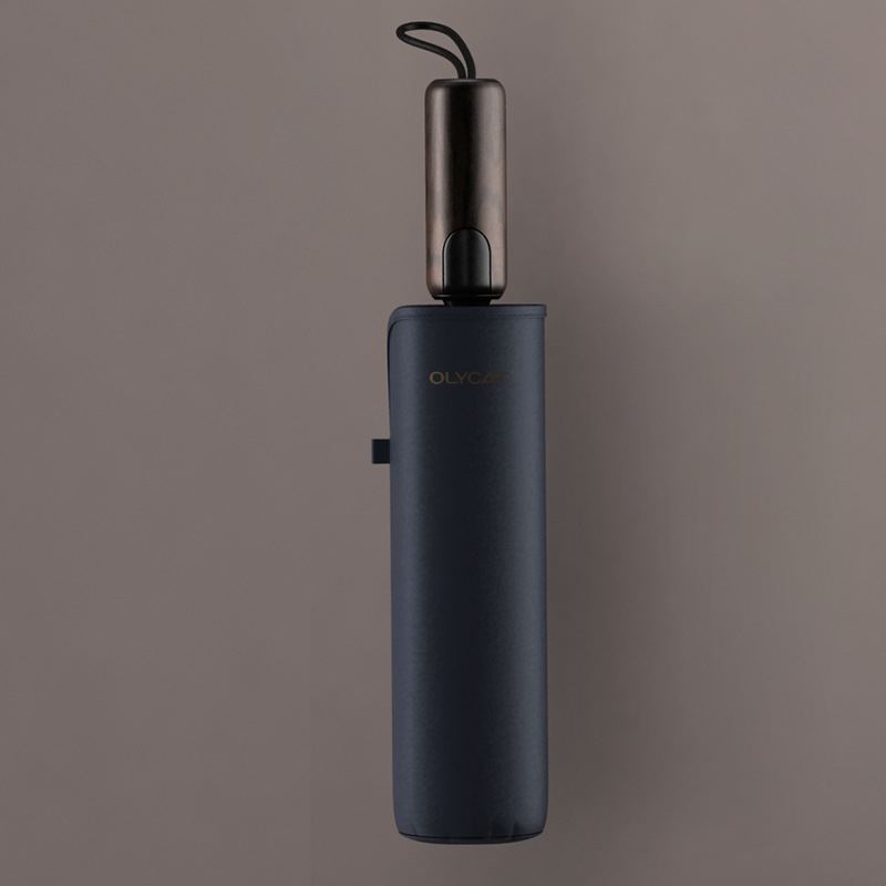 Umbrelă automată de soare și ploaie pentru bărbați, design cu trei segmente, material țesătură 210T, 10 nervuri din fier, deschidere automată, protecție UV, imprimare siglă și personalizare