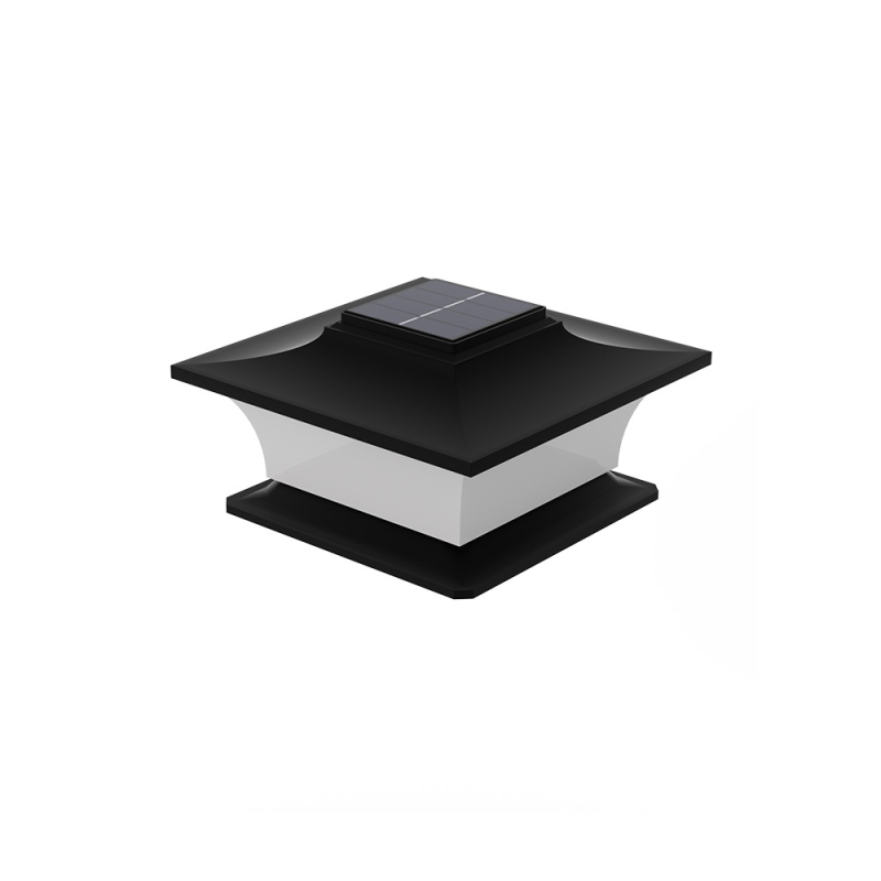 Соларна колонна лампа за порта на вилата – LED, 5W, 1.2V, време на светене 6–12 ч, водоустойчива