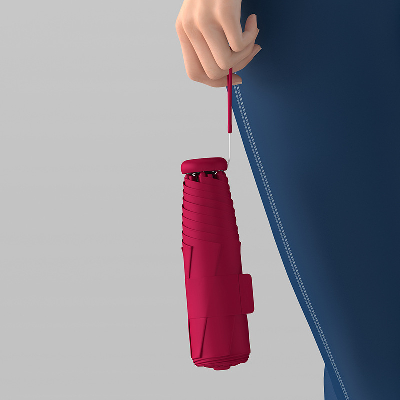 Olycat Ultra lengvas sulankstomas skėtis — UPF50+ UV apsauga, 8 pluošto skersinių rėmas, 210T Impact audinys, aliuminio strypas, plastikinė rankena, rankinis atidarymas ir uždarymas, 280 g