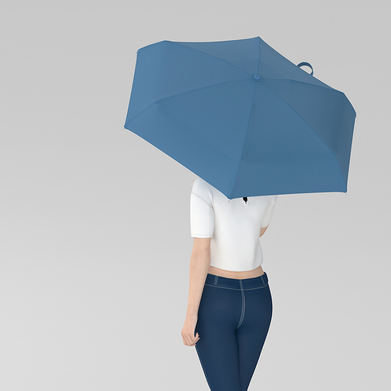 Olycat Ultra lengvas sulankstomas skėtis — UPF50+ UV apsauga, 8 pluošto skersinių rėmas, 210T Impact audinys, aliuminio strypas, plastikinė rankena, rankinis atidarymas ir uždarymas, 280 g