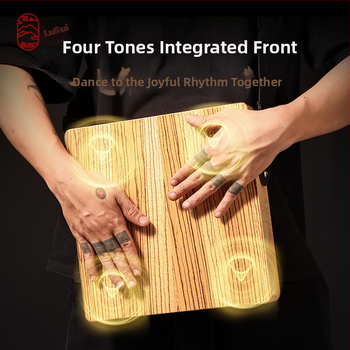 Lu ru Τρία σε Ένα Κουτί Τύμπανο — Επαγγελματικά Συσκευασμένο Ταξιδιωτικό Ξύλινο Κουτί Τύμπανο (Καθήμενο Τύμπανο)