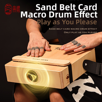 Lu ru Τρία σε Ένα Κουτί Τύμπανο — Επαγγελματικά Συσκευασμένο Ταξιδιωτικό Ξύλινο Κουτί Τύμπανο (Καθήμενο Τύμπανο)