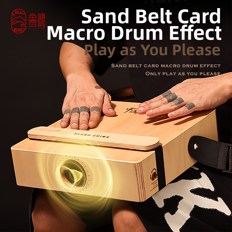 Lu ru Box bubon – Trojv jednom, profesionálne zabalený cestovný drevený box bubon (sedací bubon)