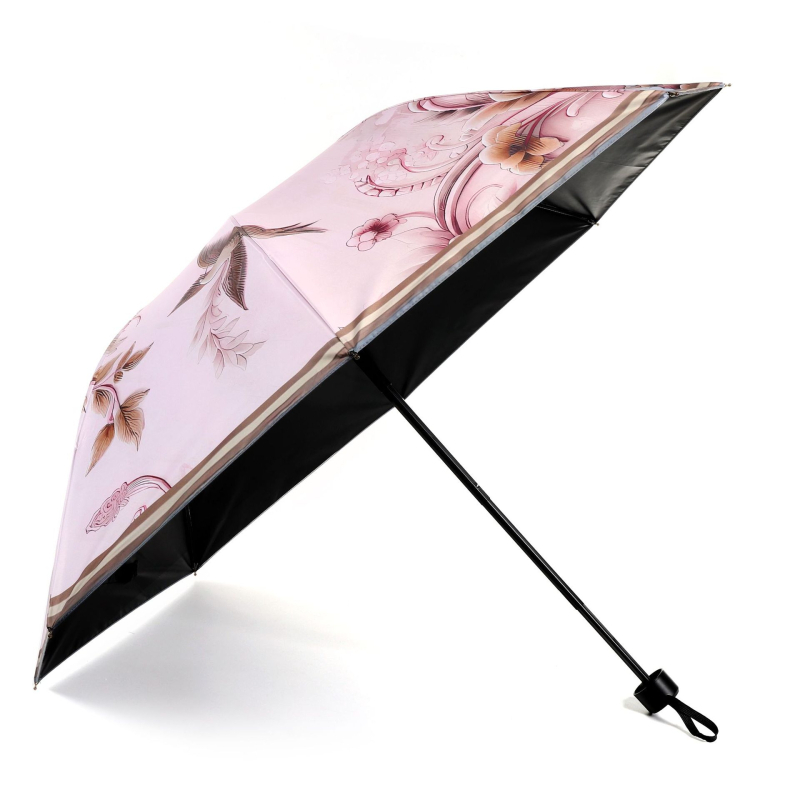 Kompaktinis saulės skėtis su 8 plieno rėmais, 190T audinys, UV apsauga UPF 50+, logotipo spauda